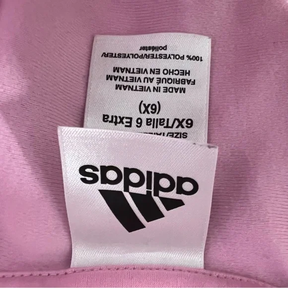 Adidas tracksuit top sweater zip up pink striped classic on arms bubblegum pink - Picture 10 of 10